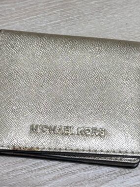 Michael Kors Metallic Gold Card & Key Holder